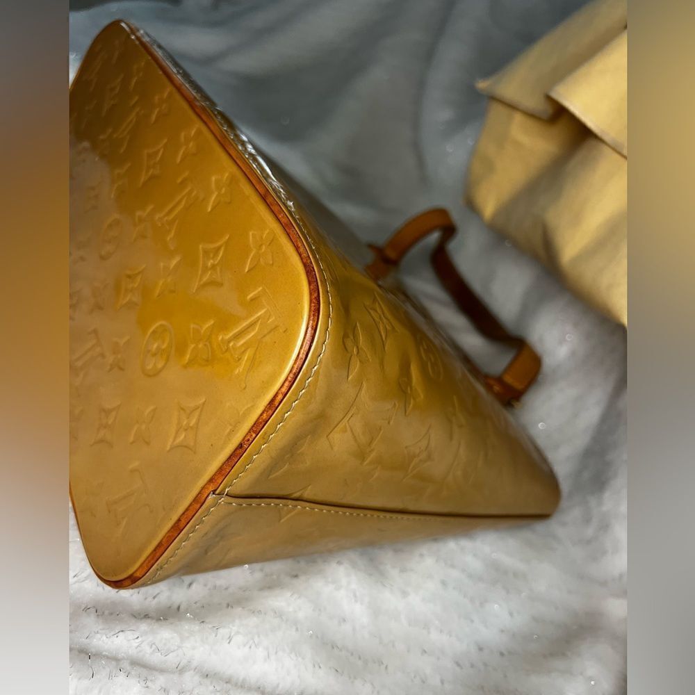 AUTH LOUIS VUITTON VERNIS BAG- tan/beige - Picture 9 of 15